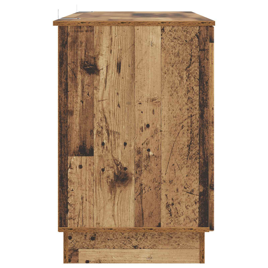 Bureau met plank Oud hout 142,5 x 50 x 75 cm Bewerkt hout