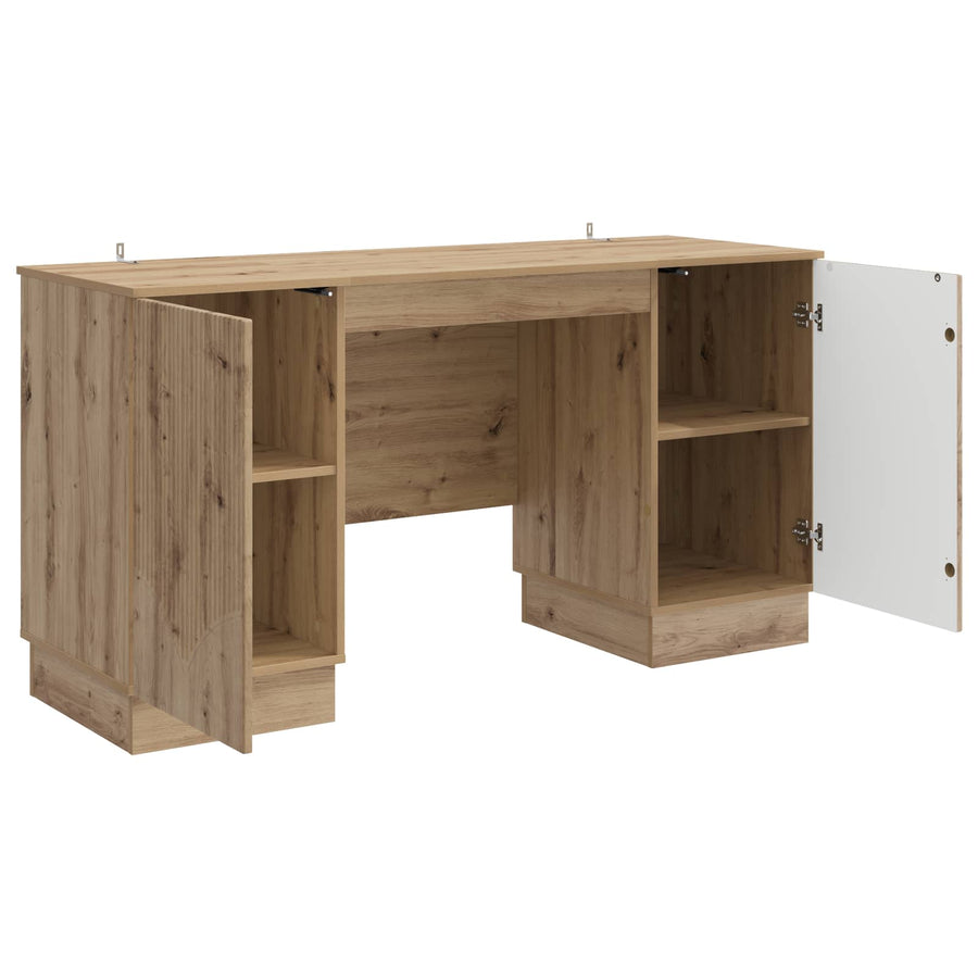 Bureau Artisanaal eiken 142,5 x 50 x 75 cm Bewerkt hout