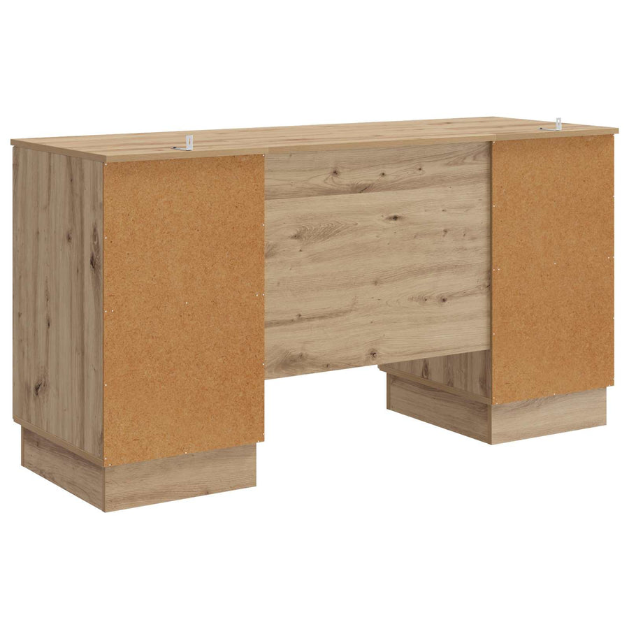 Bureau Artisanaal eiken 142,5 x 50 x 75 cm Bewerkt hout