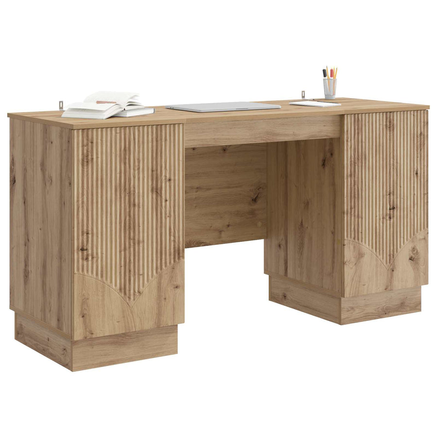 Bureau Artisanaal eiken 142,5 x 50 x 75 cm Bewerkt hout