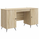Desk with shelf Sonoma Oak 142.5 x 50 x 75 cm Engineered wood
