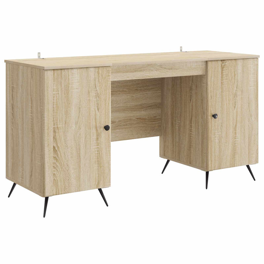 Bureau met plank Sonoma Eiken 142,5 x 50 x 75 cm Bewerkt hout
