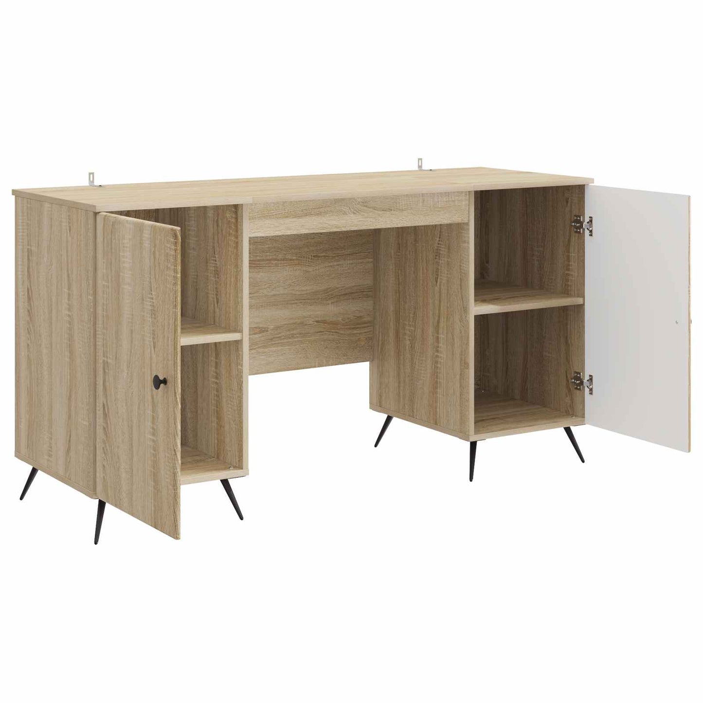 Bureau met plank Sonoma Eiken 142,5 x 50 x 75 cm Bewerkt hout