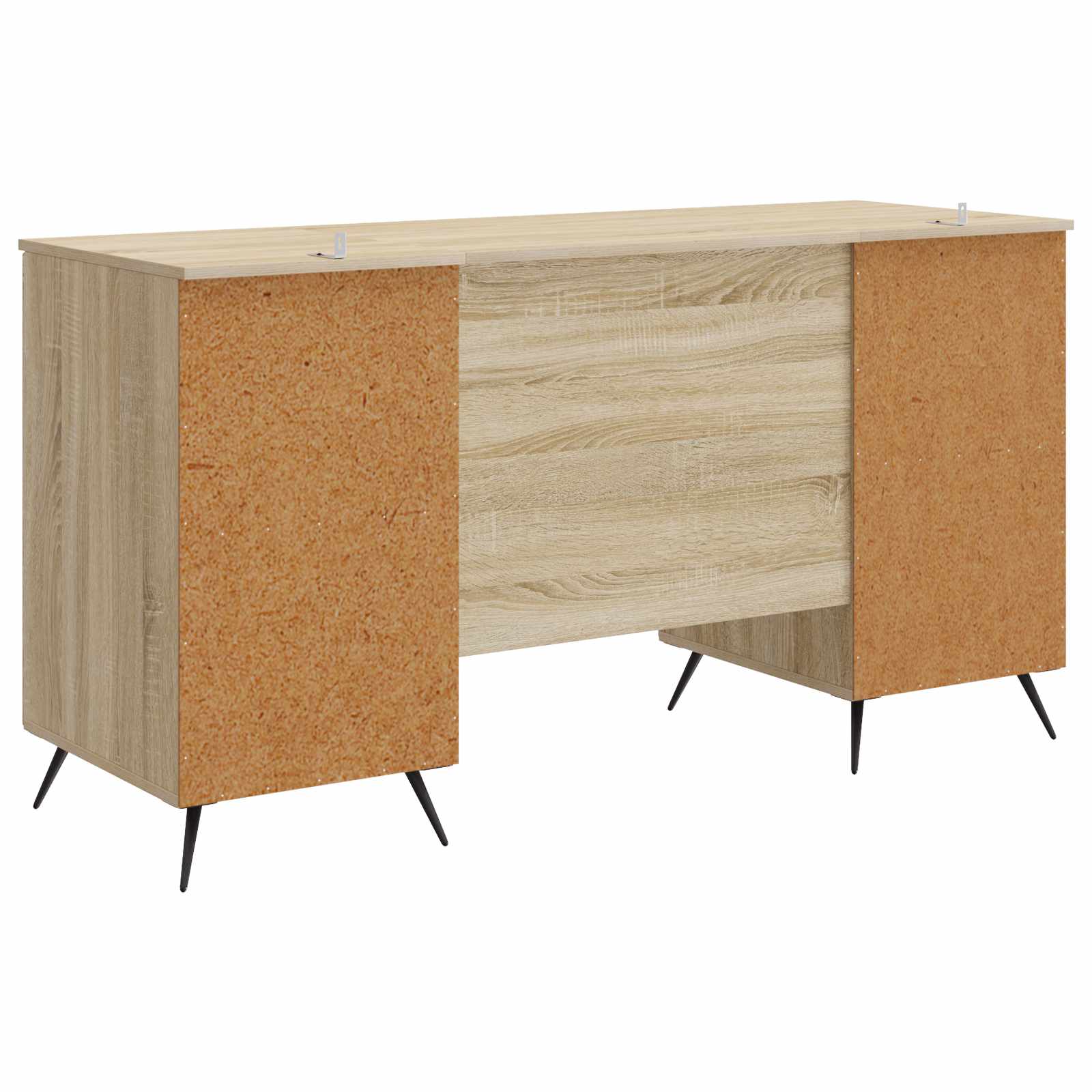 Bureau met plank Sonoma Eiken 142,5 x 50 x 75 cm Bewerkt hout