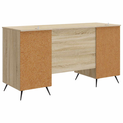 Bureau met plank Sonoma Eiken 142,5 x 50 x 75 cm Bewerkt hout