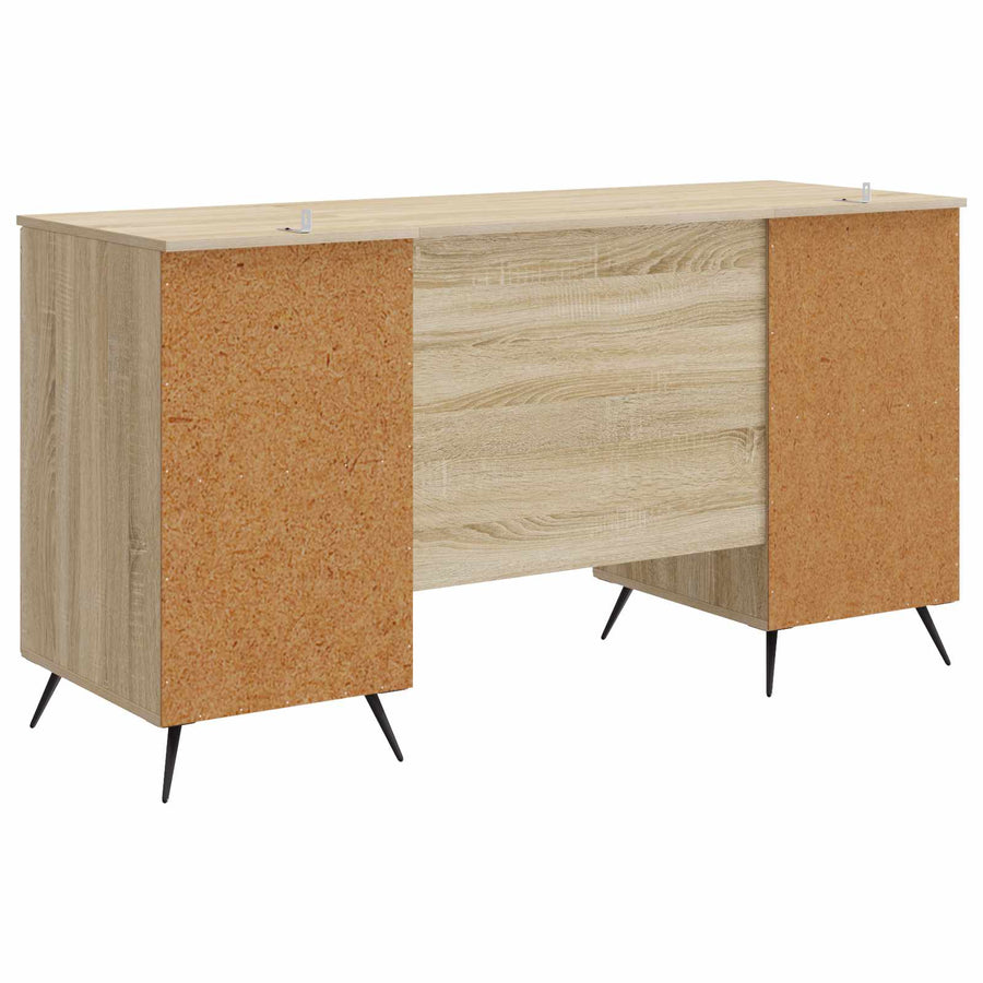 Bureau met plank Sonoma Eiken 142,5 x 50 x 75 cm Bewerkt hout