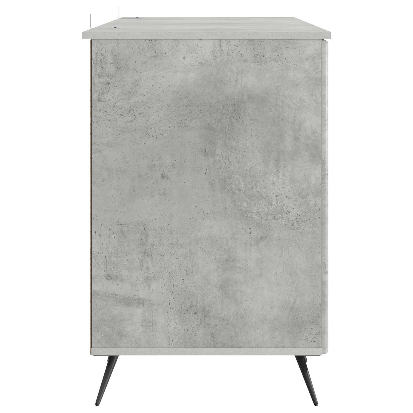 Bureau met plank Betongrijs 142,5 x 50 x 75 cm Bewerkt hout