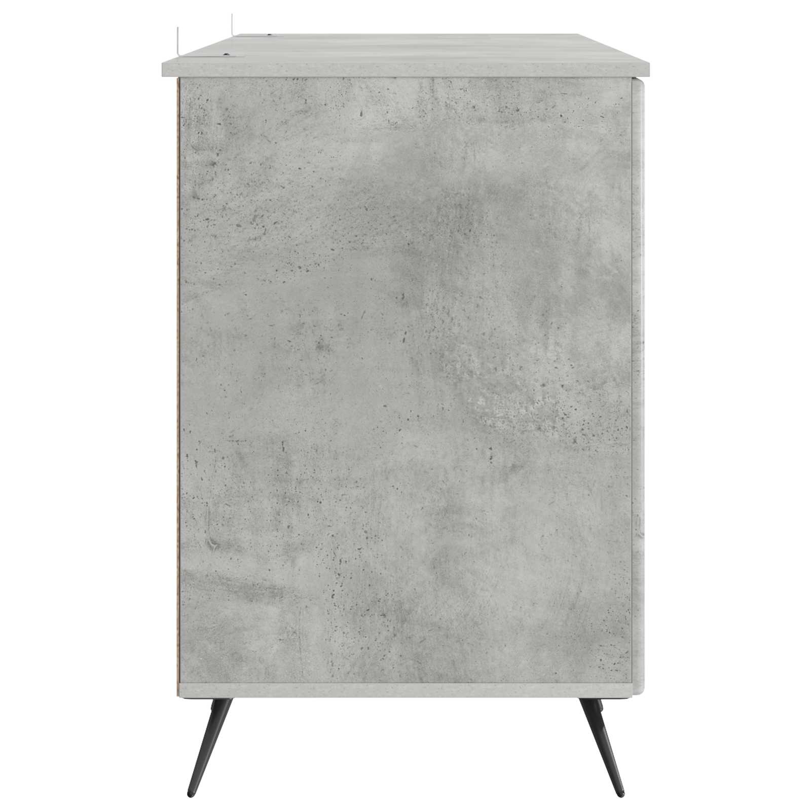 Bureau met plank Betongrijs 142,5 x 50 x 75 cm Bewerkt hout