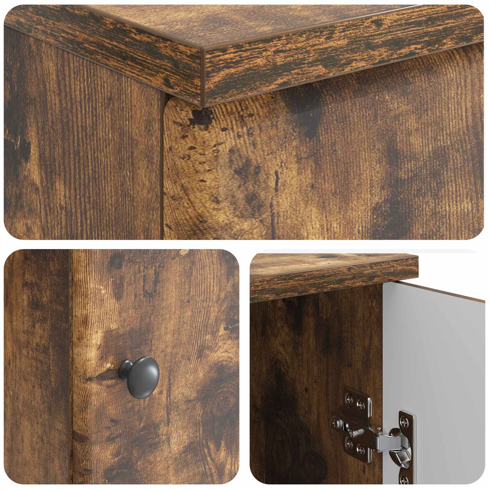 Bureau met plank Gerookt eiken 142,5 x 50 x 75 cm Bewerkt hout