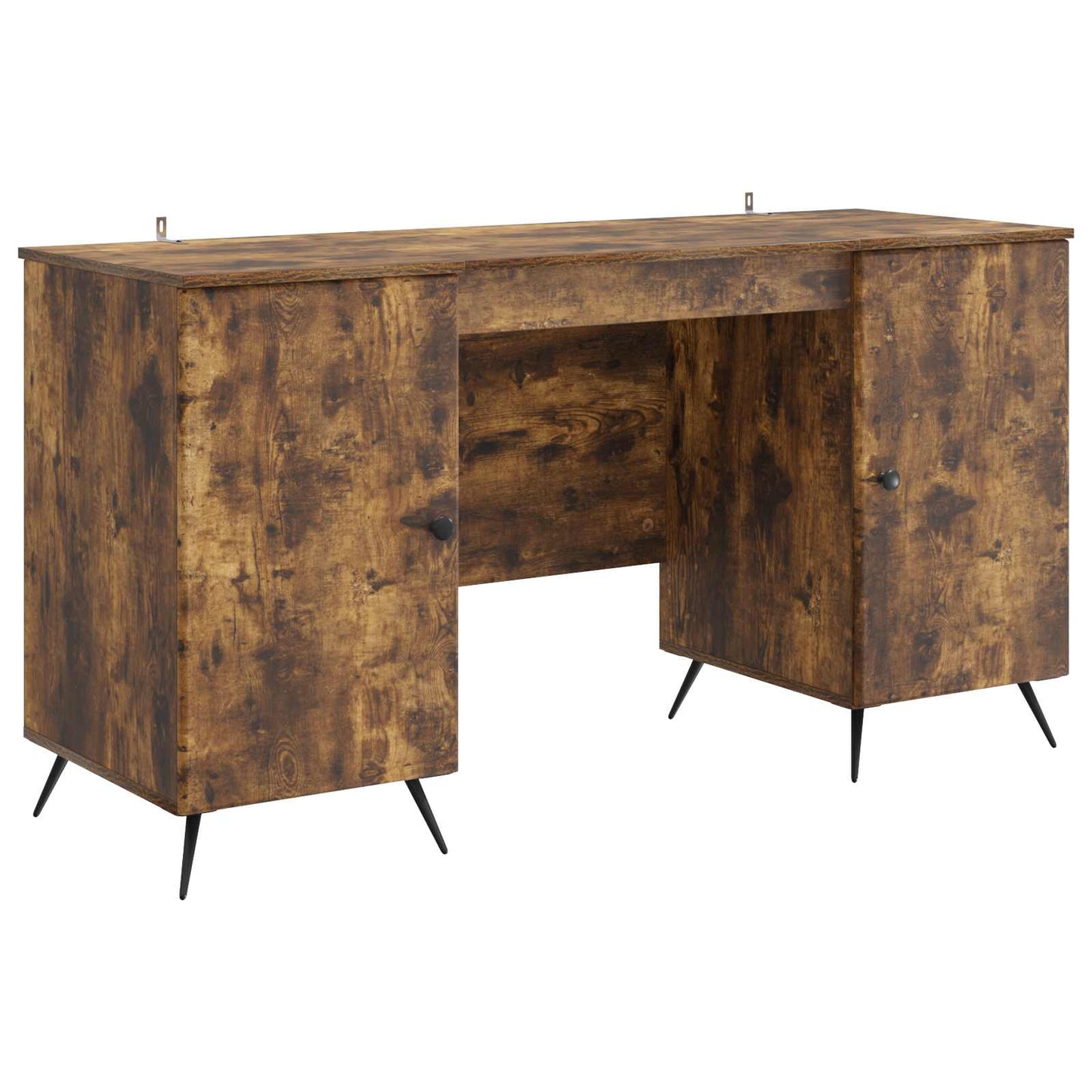 Bureau met plank Gerookt eiken 142,5 x 50 x 75 cm Bewerkt hout