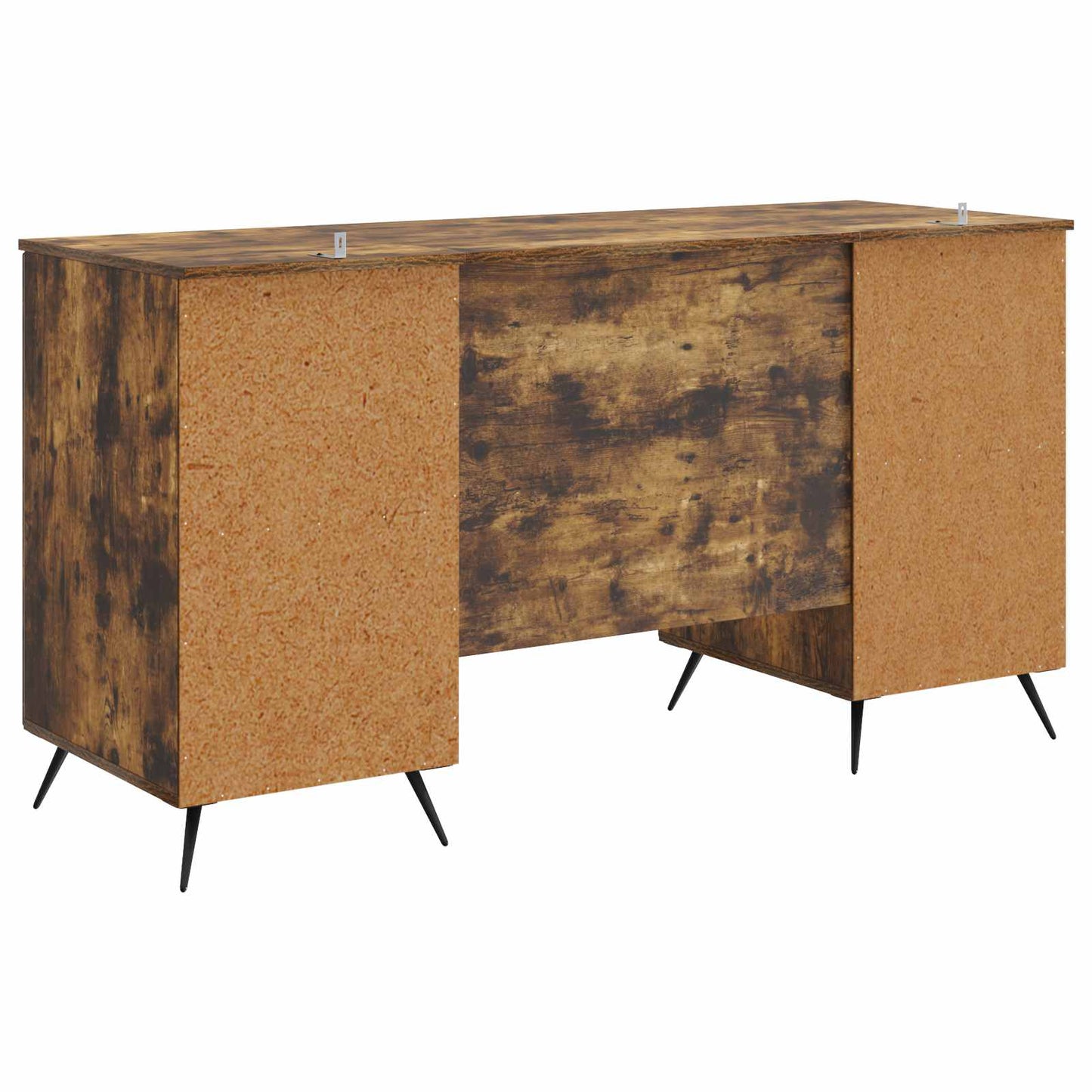 Bureau met plank Gerookt eiken 142,5 x 50 x 75 cm Bewerkt hout