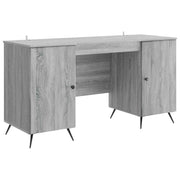Desk with shelf Grey Sonoma 142.5 x 50 x 75 cm Engineered wood