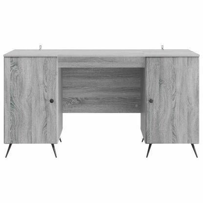 Bureau met plank Grijs sonoma 142,5 x 50 x 75 cm Bewerkt hout