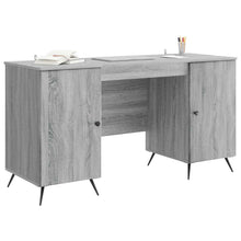 Bureau met plank Grijs sonoma 142,5 x 50 x 75 cm Bewerkt hout
