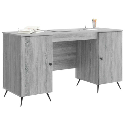Bureau met plank Grijs sonoma 142,5 x 50 x 75 cm Bewerkt hout