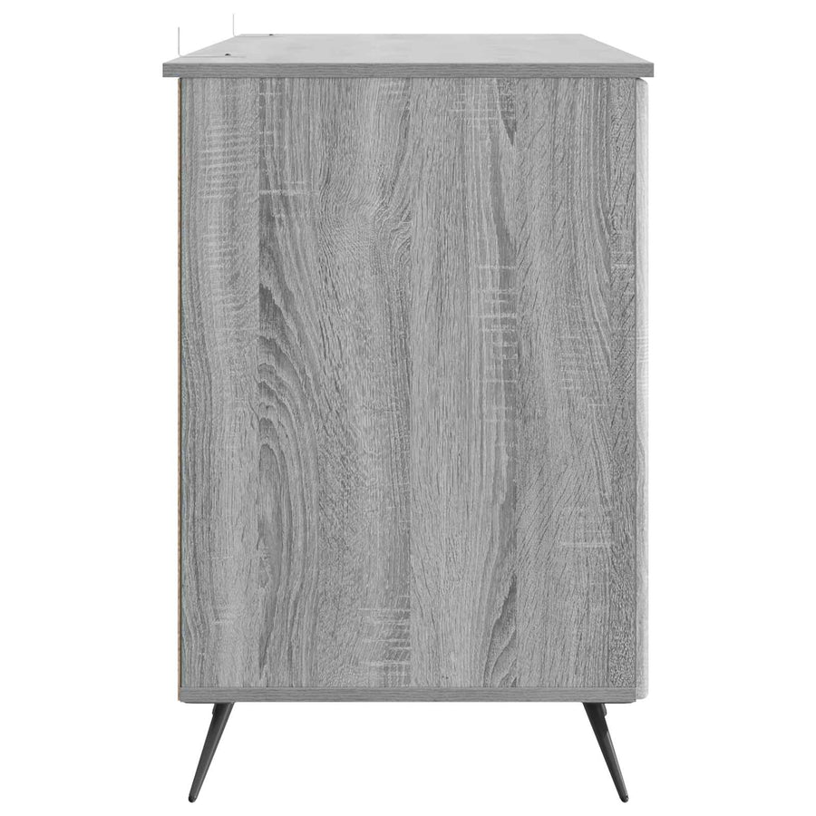 Bureau met plank Grijs sonoma 142,5 x 50 x 75 cm Bewerkt hout