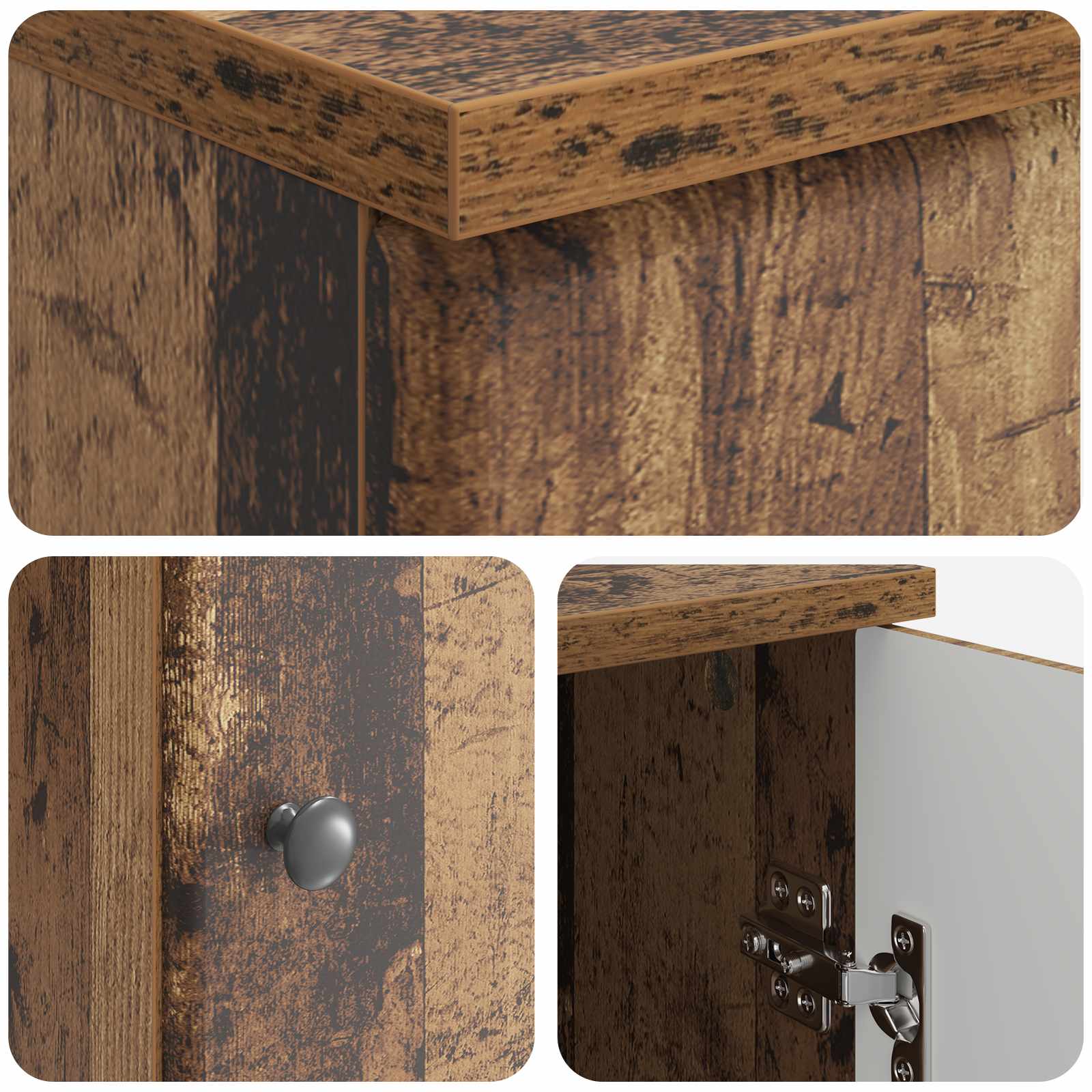 Bureau met plank Oud hout 142,5 x 50 x 75 cm Bewerkt hout