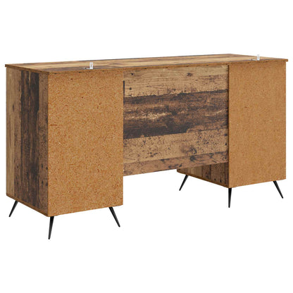 Bureau met plank Oud hout 142,5 x 50 x 75 cm Bewerkt hout
