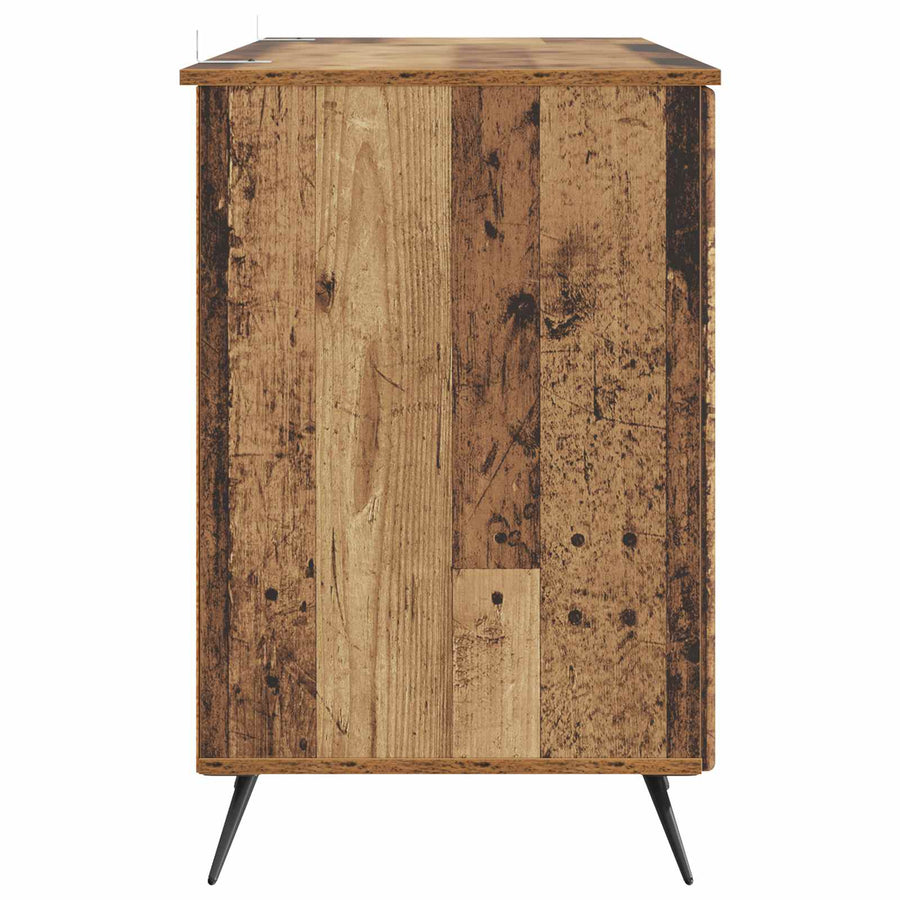 Bureau met plank Oud hout 142,5 x 50 x 75 cm Bewerkt hout