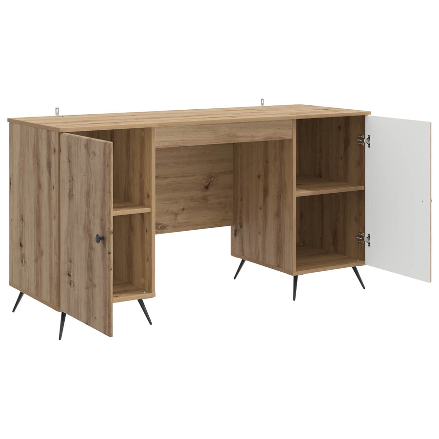Bureau Artisanaal eiken 142,5 x 50 x 75 cm Bewerkt hout