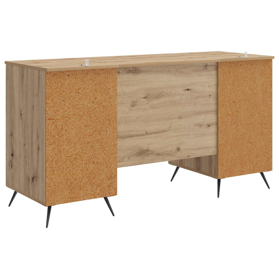 Bureau Artisanaal eiken 142,5 x 50 x 75 cm Bewerkt hout