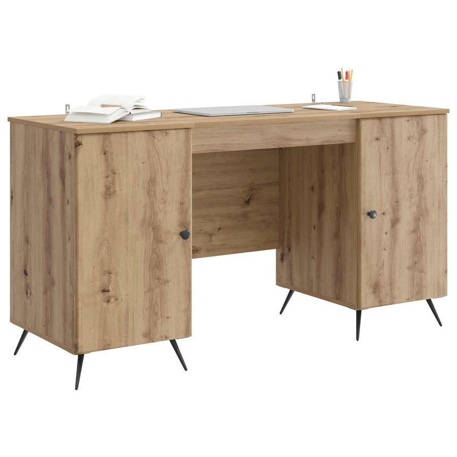 Bureau Artisanaal eiken 142,5 x 50 x 75 cm Bewerkt hout