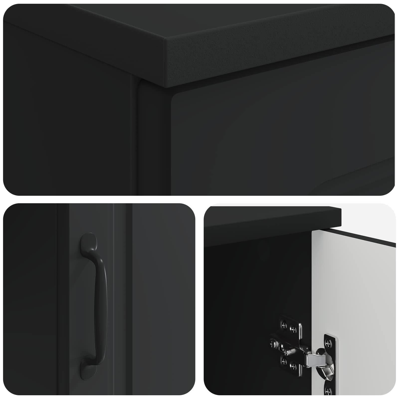 Bureau met plank Zwart 142,5 x 50 x 75 cm Bewerkt hout