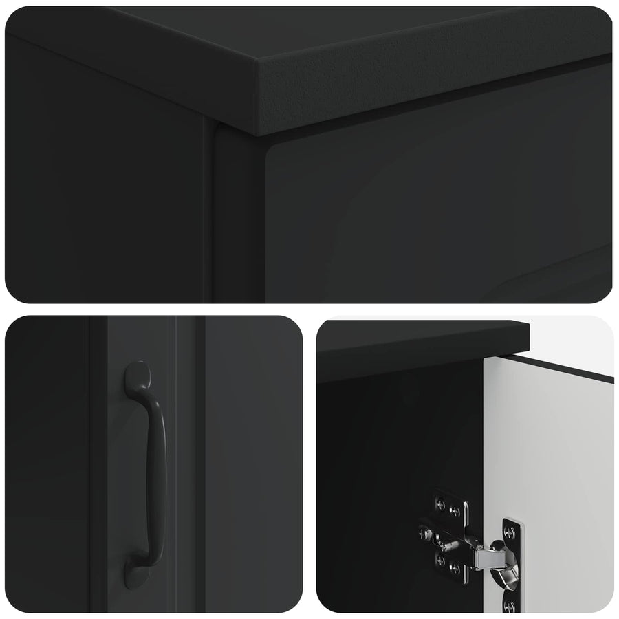Bureau met plank Zwart 142,5 x 50 x 75 cm Bewerkt hout