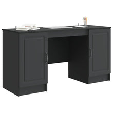 Bureau met plank Zwart 142,5 x 50 x 75 cm Bewerkt hout