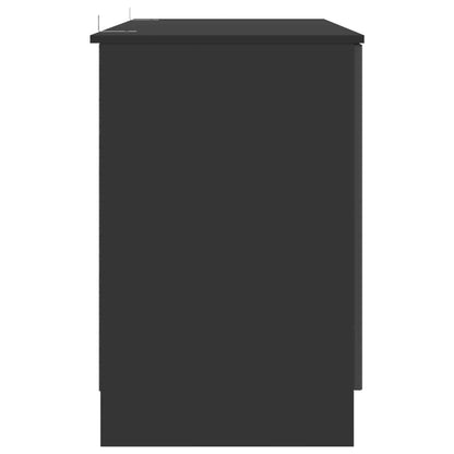 Bureau met plank Zwart 142,5 x 50 x 75 cm Bewerkt hout