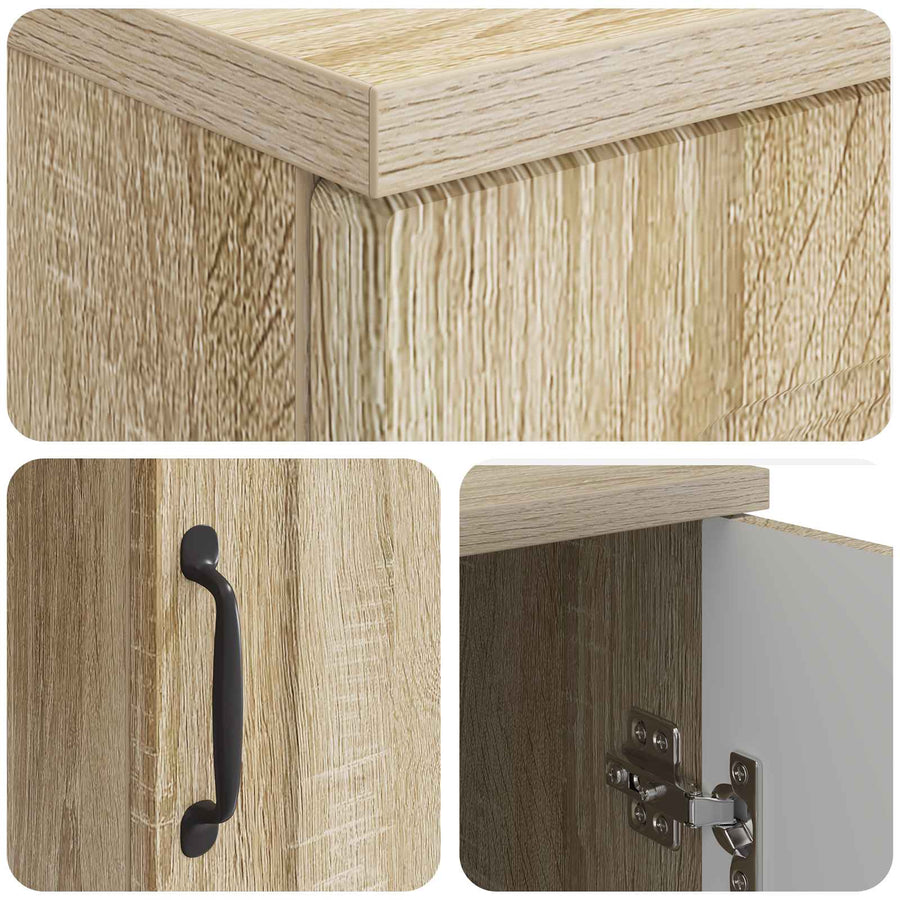Bureau met plank Sonoma Eiken 142,5 x 50 x 75 cm Bewerkt hout