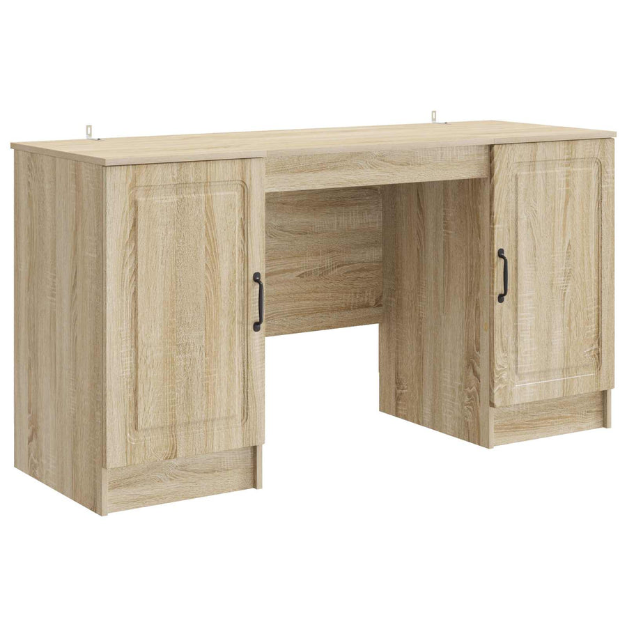 Bureau met plank Sonoma Eiken 142,5 x 50 x 75 cm Bewerkt hout
