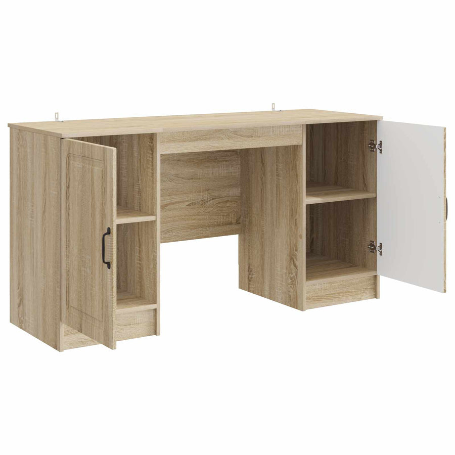 Bureau met plank Sonoma Eiken 142,5 x 50 x 75 cm Bewerkt hout