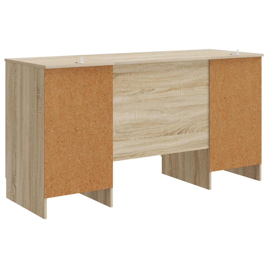 Bureau met plank Sonoma Eiken 142,5 x 50 x 75 cm Bewerkt hout