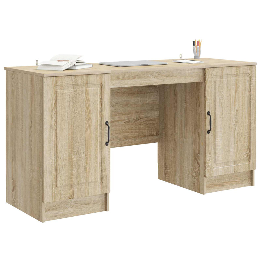 Bureau met plank Sonoma Eiken 142,5 x 50 x 75 cm Bewerkt hout