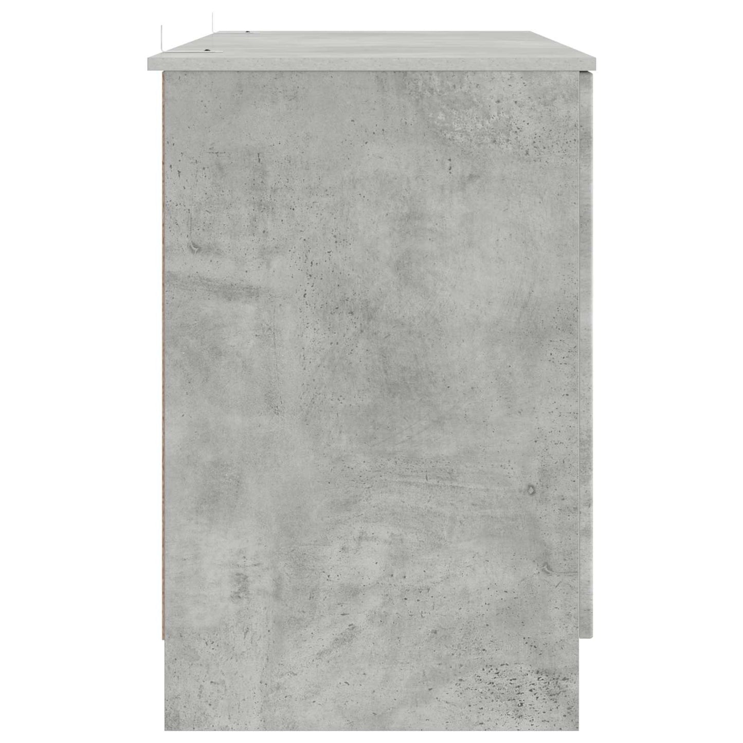 Bureau met plank Betongrijs 142,5 x 50 x 75 cm Bewerkt hout