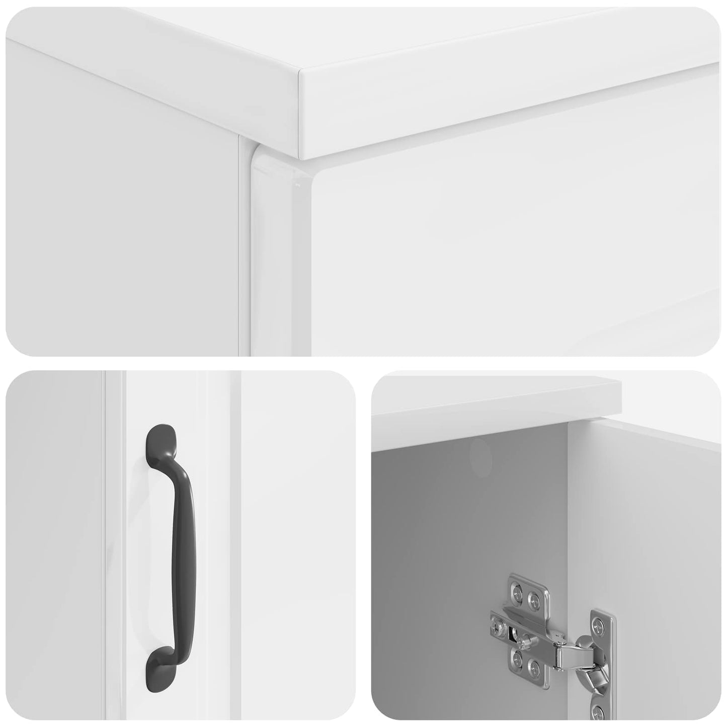Bureau met plank Hoogglans Wit 142,5 x 50 x 75 cm Bewerkt hout