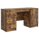 Bureau met plank 142,5x50x75 cm gerookt eiken