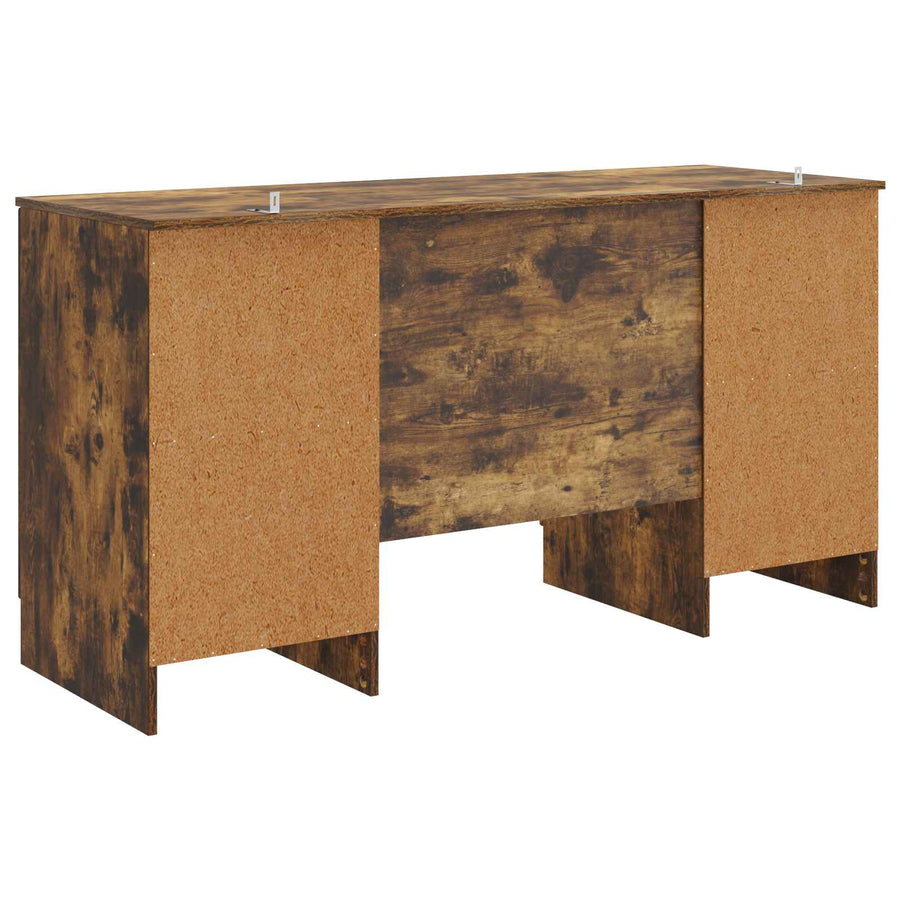 Bureau met plank Gerookt eiken 142,5 x 50 x 75 cm Bewerkt hout
