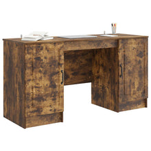 Bureau met plank Gerookt eiken 142,5 x 50 x 75 cm Bewerkt hout
