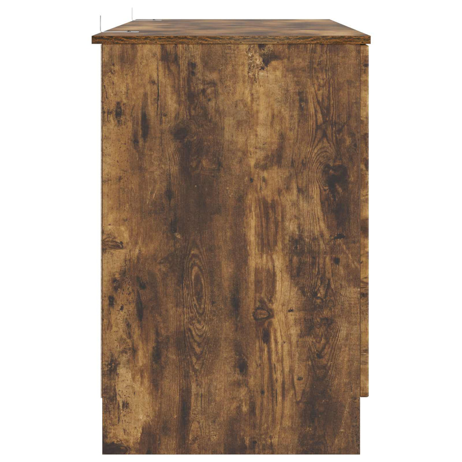 Bureau met plank Gerookt eiken 142,5 x 50 x 75 cm Bewerkt hout