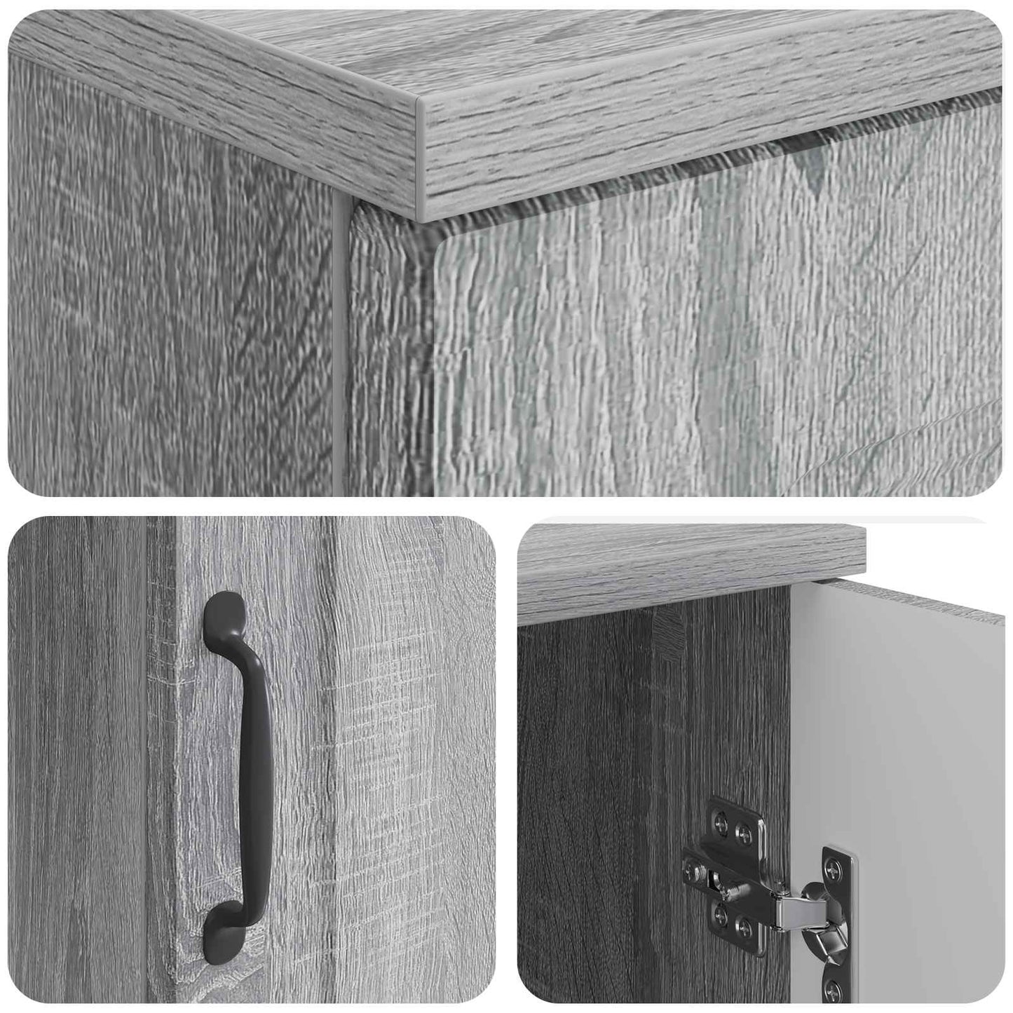 Bureau met plank Grijs sonoma 142,5 x 50 x 75 cm Bewerkt hout