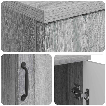 Bureau met plank Grijs sonoma 142,5 x 50 x 75 cm Bewerkt hout