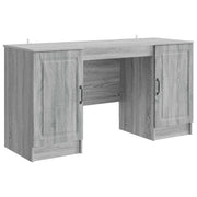Desk with shelf Grey Sonoma 142.5 x 50 x 75 cm Engineered wood