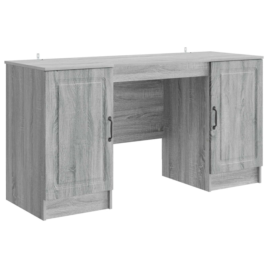 Bureau met plank Grijs sonoma 142,5 x 50 x 75 cm Bewerkt hout