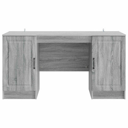Bureau met plank Grijs sonoma 142,5 x 50 x 75 cm Bewerkt hout