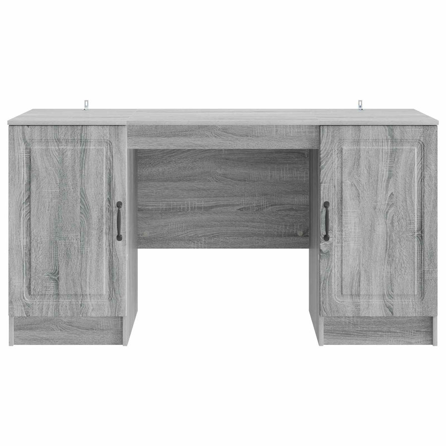Bureau met plank Grijs sonoma 142,5 x 50 x 75 cm Bewerkt hout