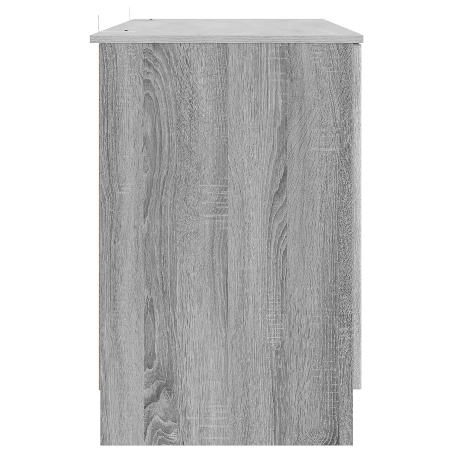 Bureau met plank Grijs sonoma 142,5 x 50 x 75 cm Bewerkt hout