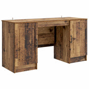 Desk with shelf Old wood 142.5 x 50 x 75 cm Processed wood