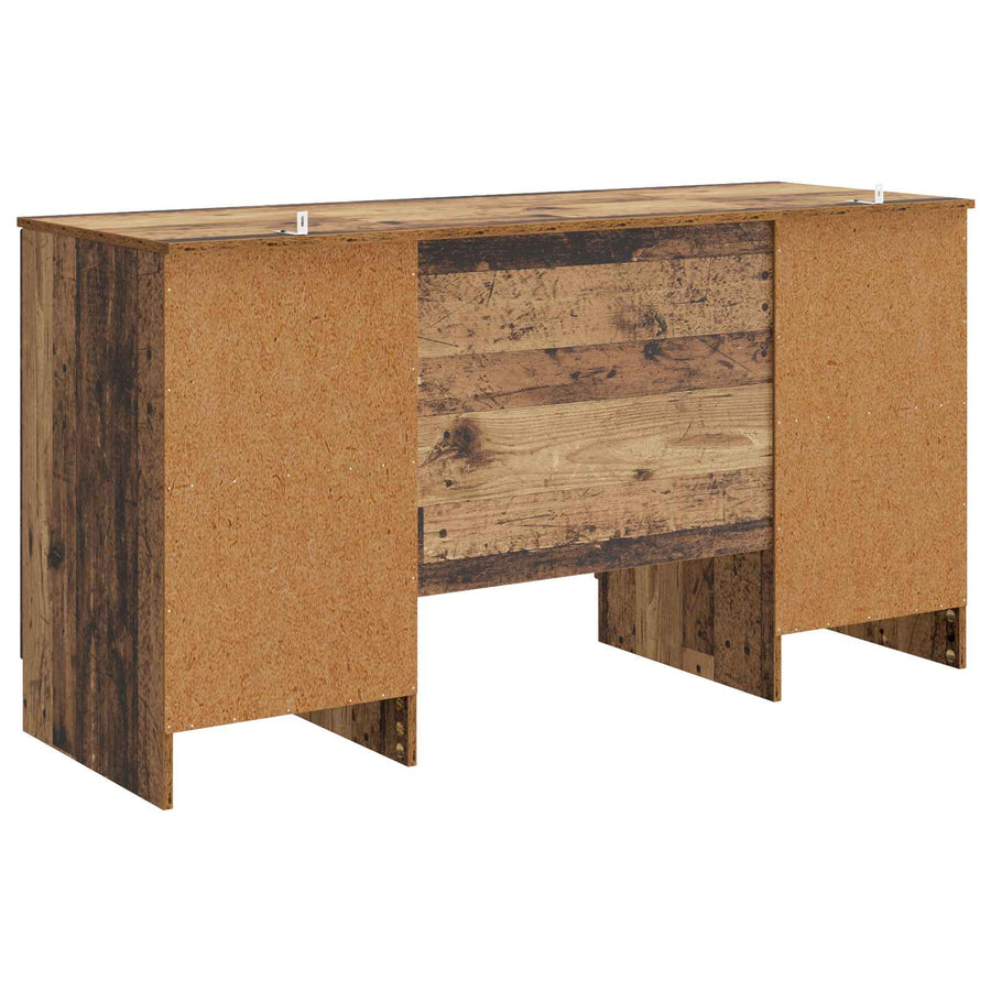 Bureau met plank Oud hout 142,5 x 50 x 75 cm Bewerkt hout